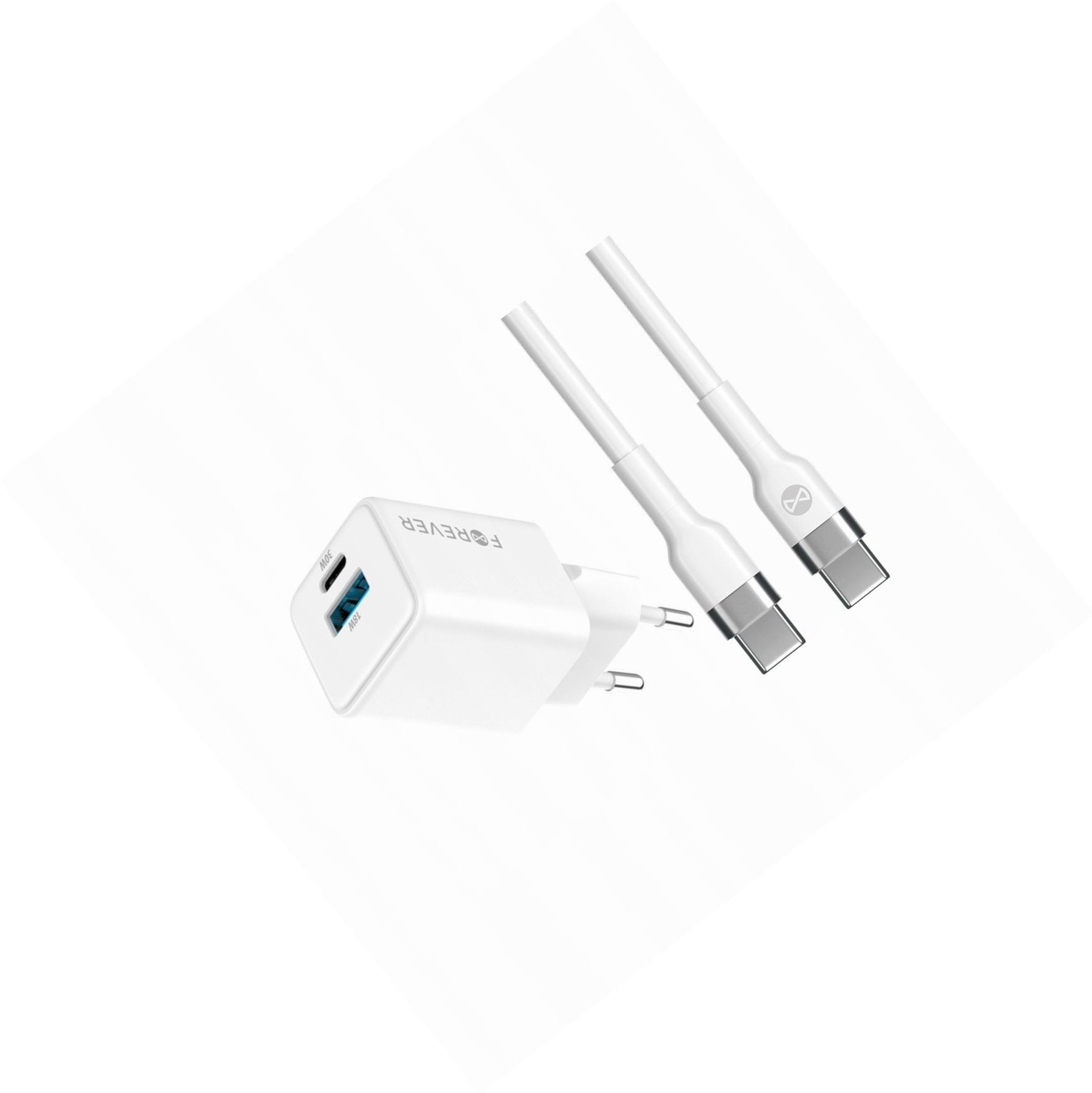 Szybka ładowarka GaN 30W Usb i Usb-c z kablem do Motorola Moto G54 5G Power