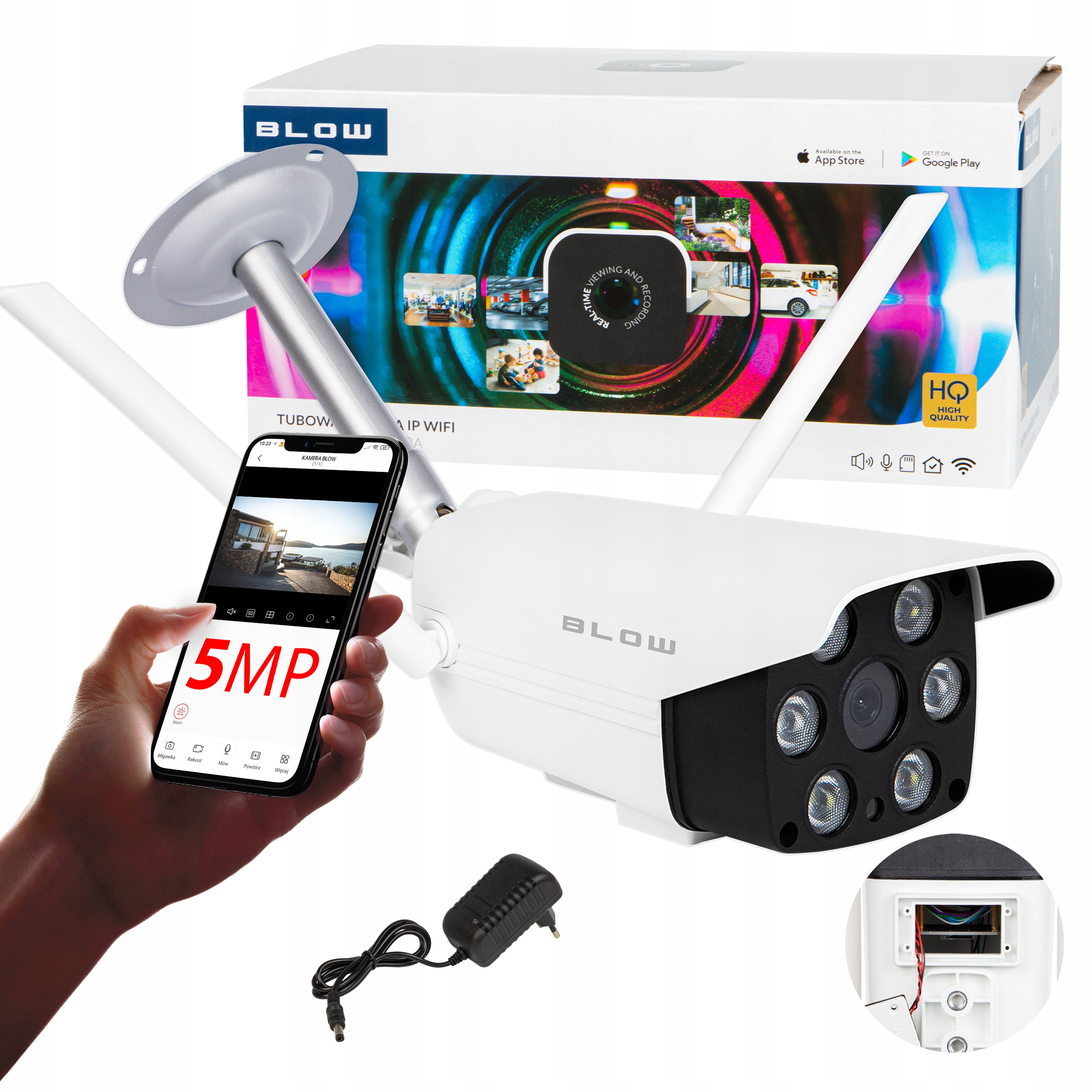 Kamera BLOW WiFi 5MP zewnętrzna interkom IP66