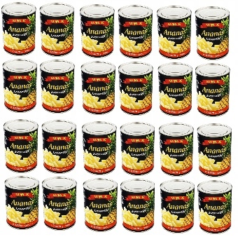24x 565g Mk Ananas kawałki w lekkim syropie Karton