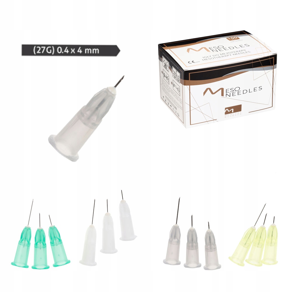 

Igły do mezoterapii Meso Needles 0,4x4mm 27G x100