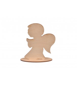 ANIOŁ drewniany na podstawce aniołek DECOUPAGE