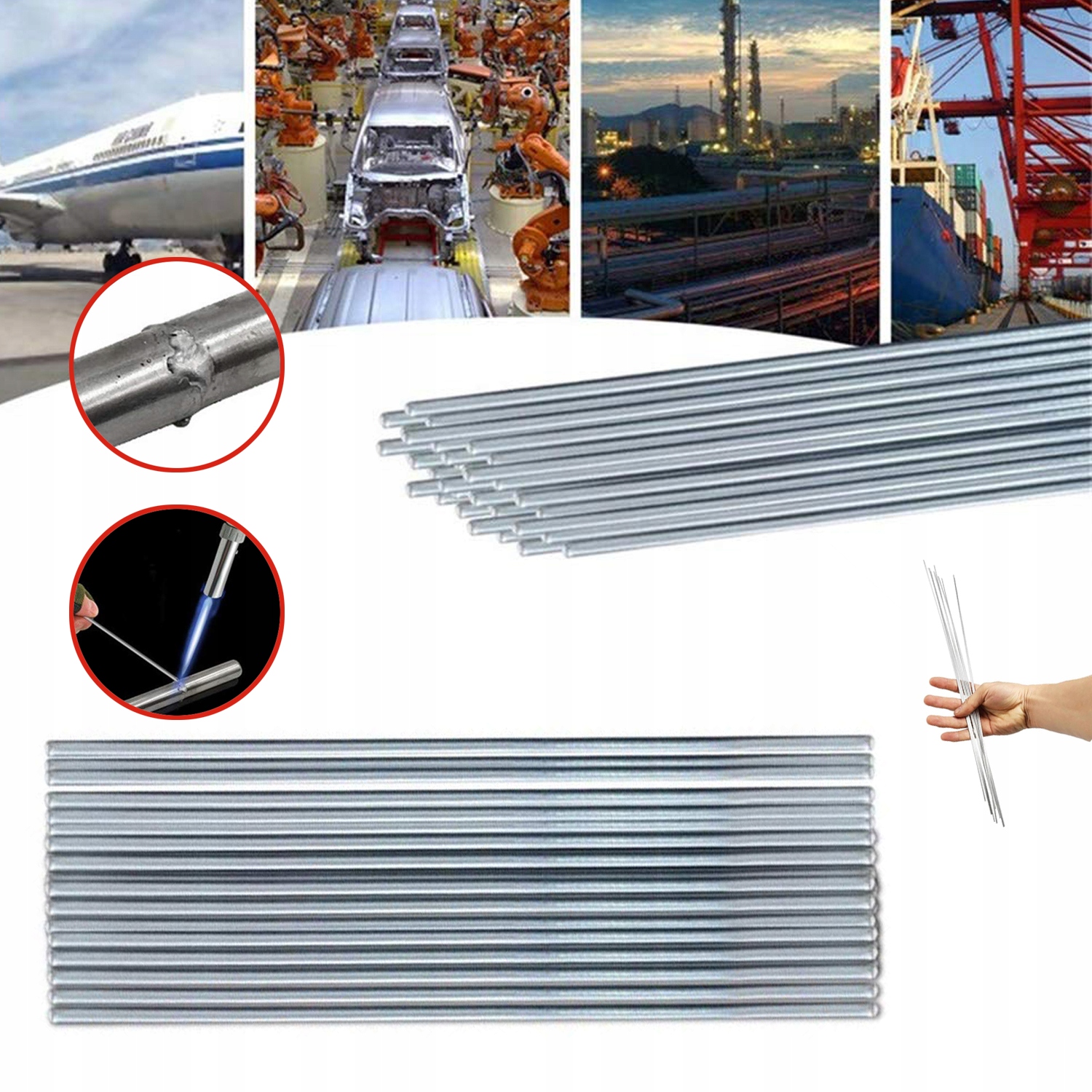 NISKOTEMPERATUROWYCH PRĘTÓW SPAWALNICZYCH, ALUMINIOWYCH PRĘTÓW LUTOWNICZYCH