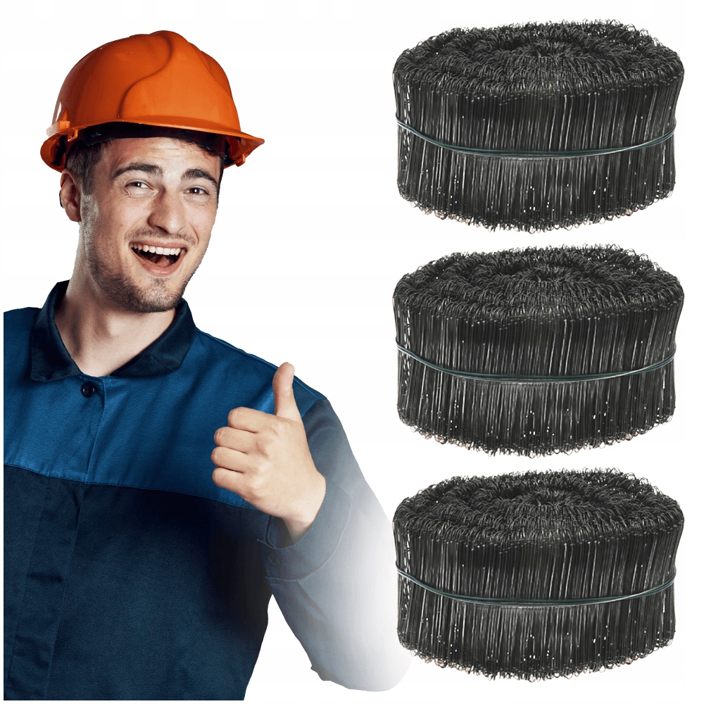 Drut wiazałkowy stalowy 1,4 mm 16 cm oczkowy 7500 szt. do zbrojeń