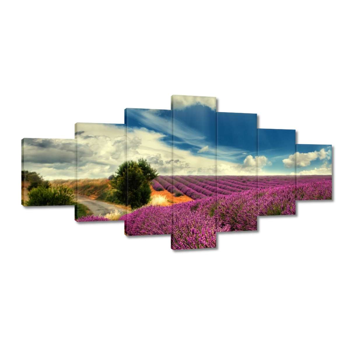 Obrazy 210x100 Levandulová krajina