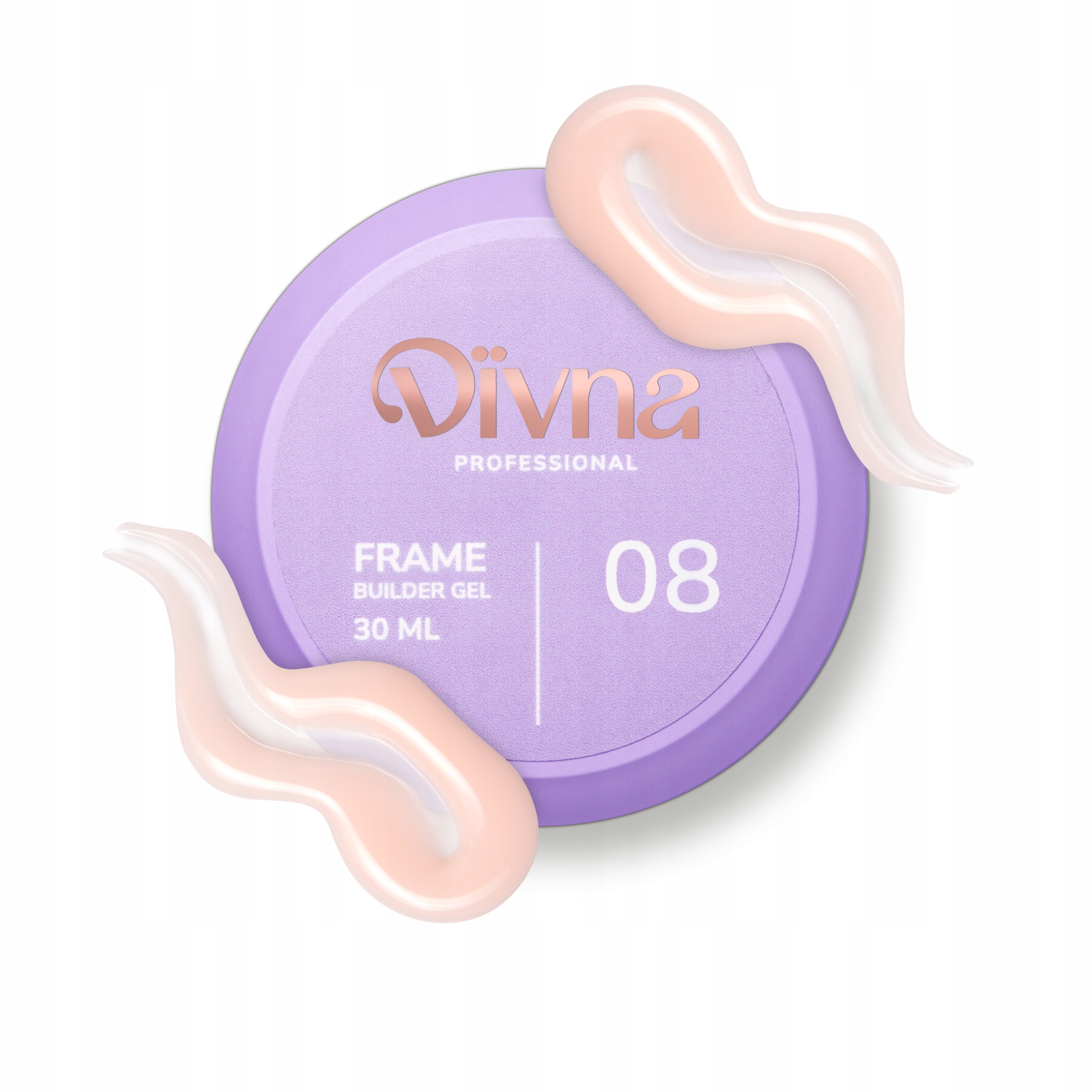 Divna Frame Builder Gel 08 30 ml stavební gel na nehty, barevný