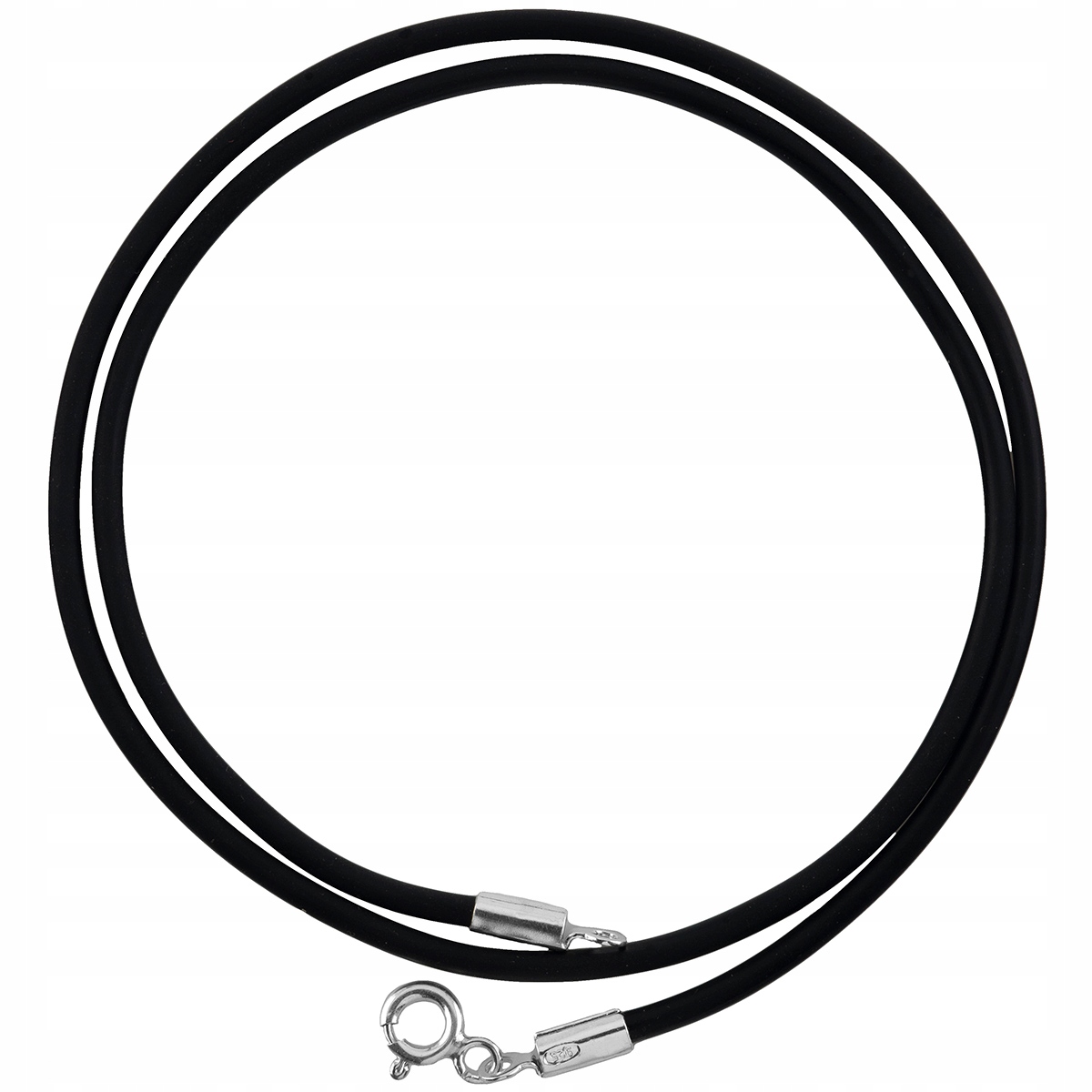 

Naszyjnik rzemyk 45 cm kauczuk 1,5 mm srebro 925