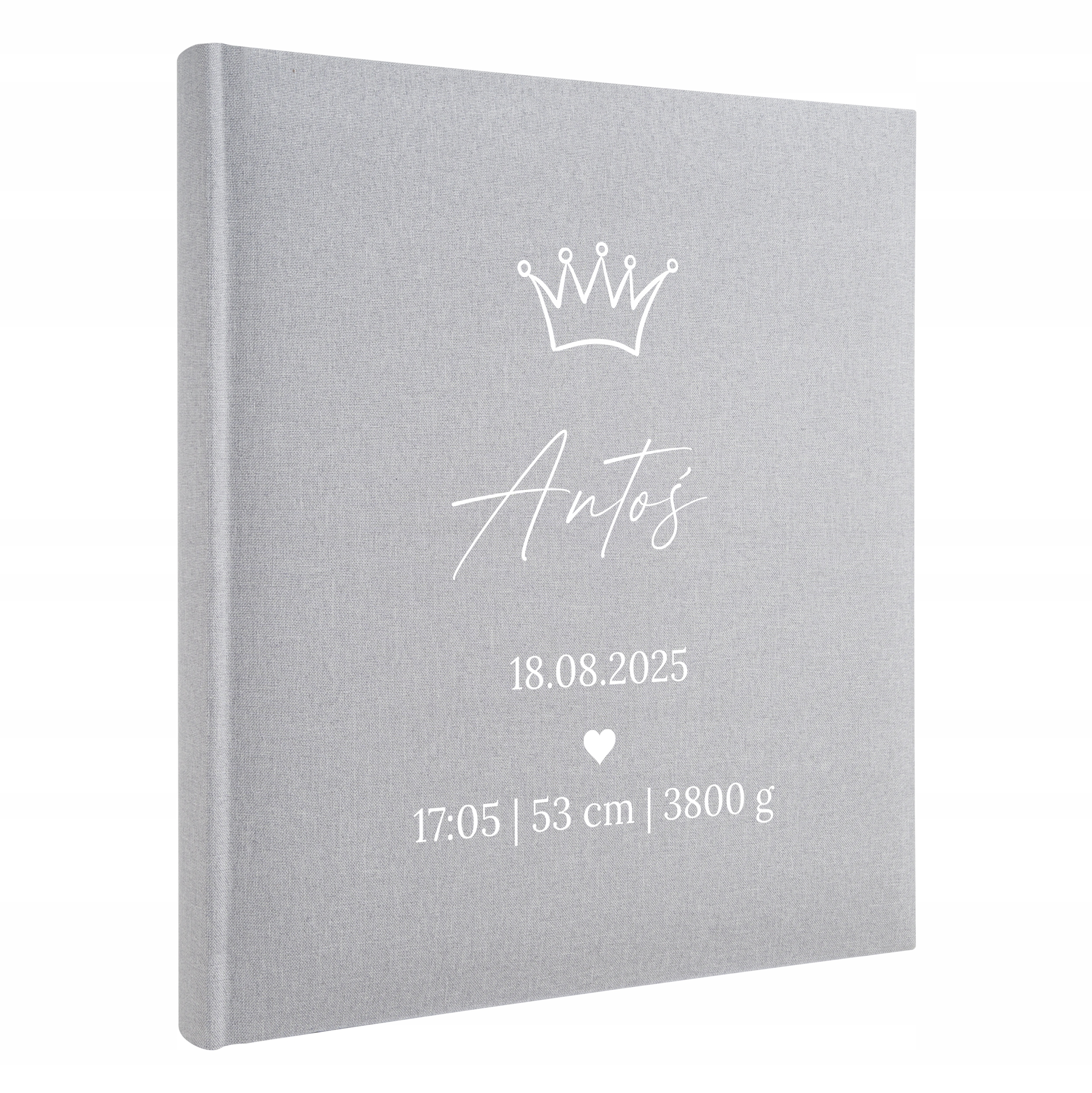 Dětské album Tradiční metrika 60 černých stran Linen Personalizace