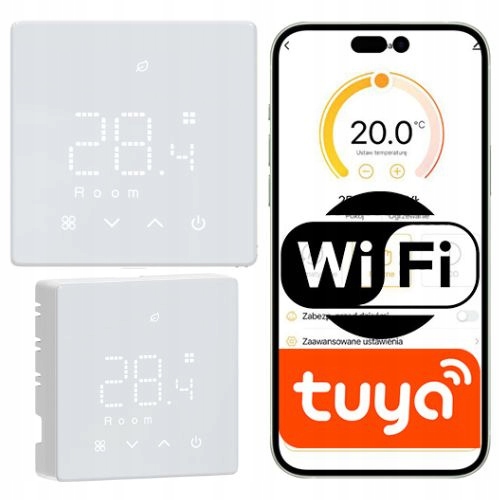 Bezdrátový WiFi termostat Tuya pro kotle beznapěťový suchý kontakt