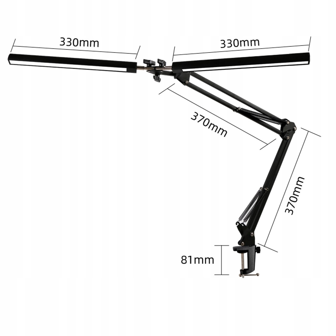 LAMPKA BIURKOWA KREŚLARSKA SZKOLNA BIURKO LED 24W Średnica/szerokość klosza 33 cm