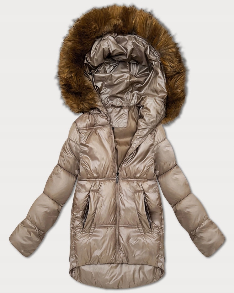 Přechodová Bunda Kapuce B8280 Béžová M (38)