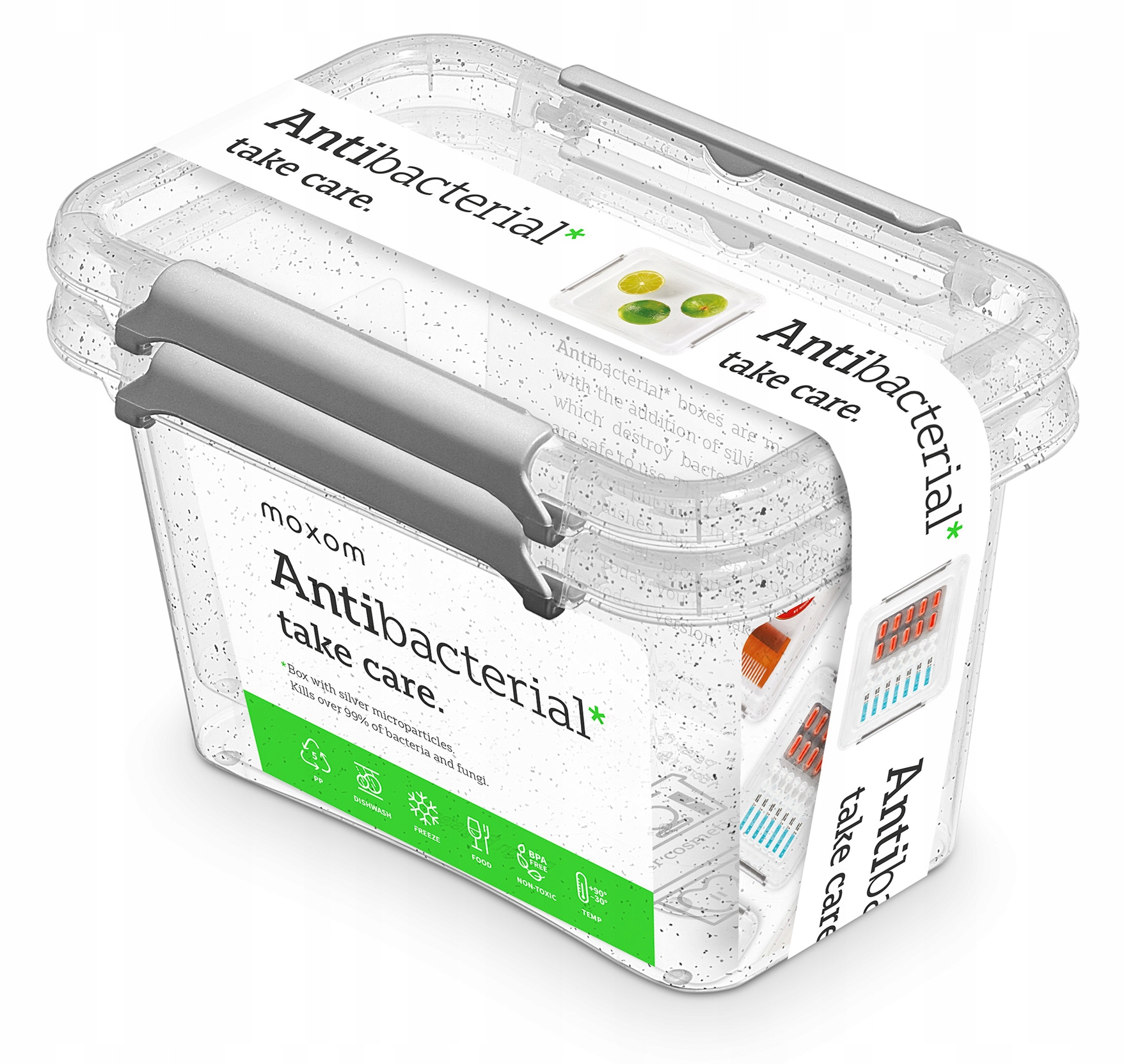 

2 x Pojemniki Plastikowe Antybacterial Na Żywność