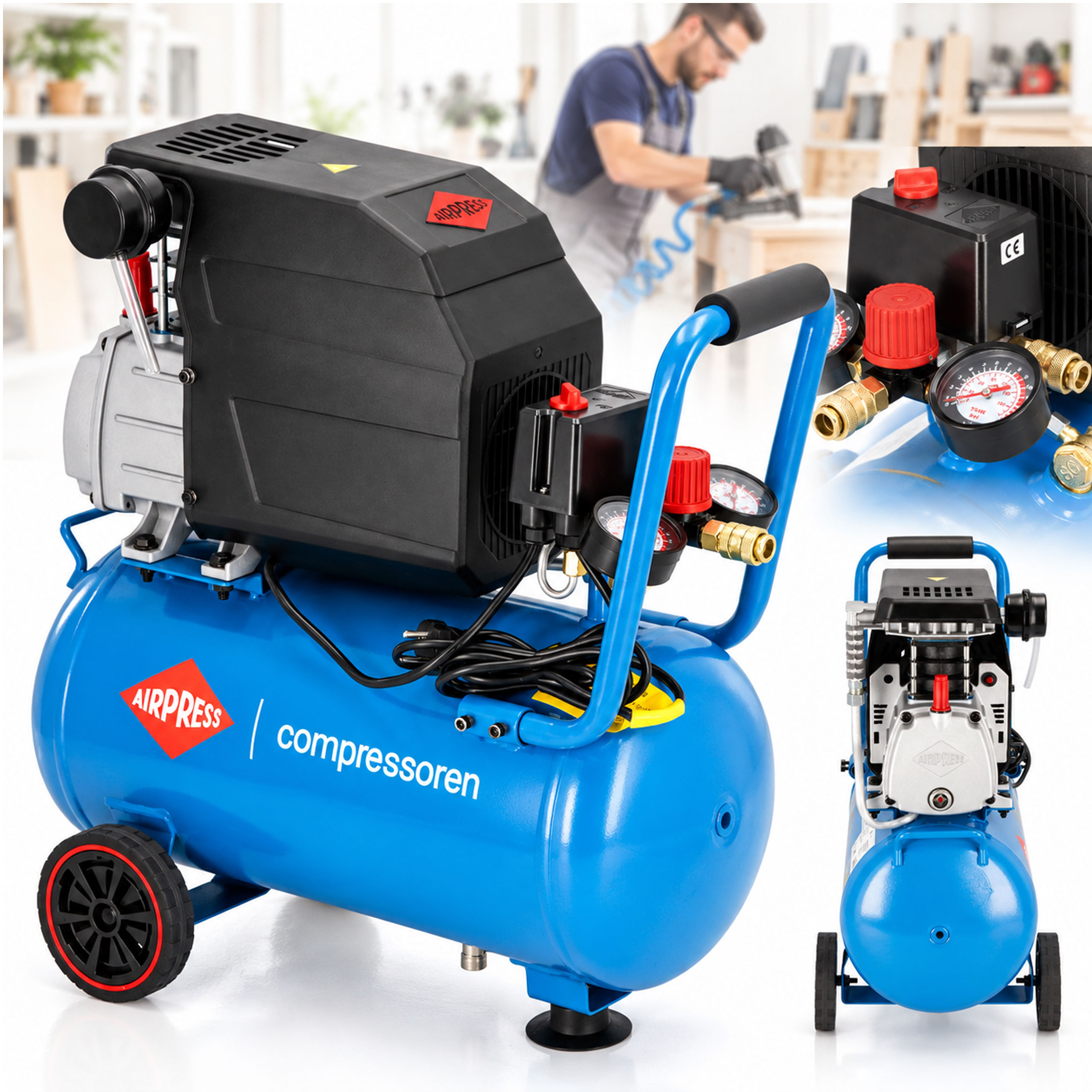 Kompresor Olejowy Sprężarka Tłokowa 24L 8bar Airpress Hl 260-25 36871