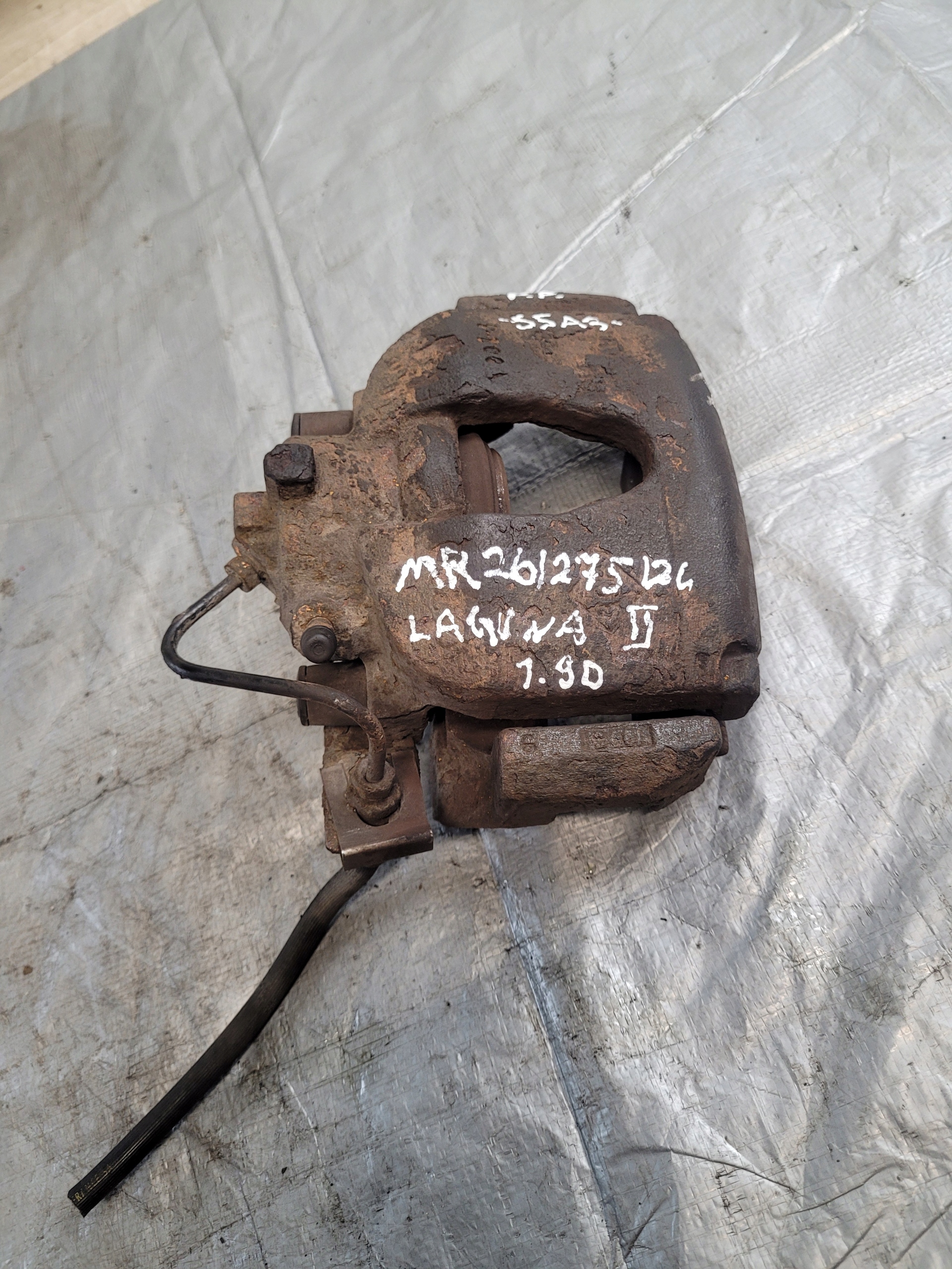 caliper brake right front + caliper carrier RENAULT LAGUNA II 1.9 DCI 02r.