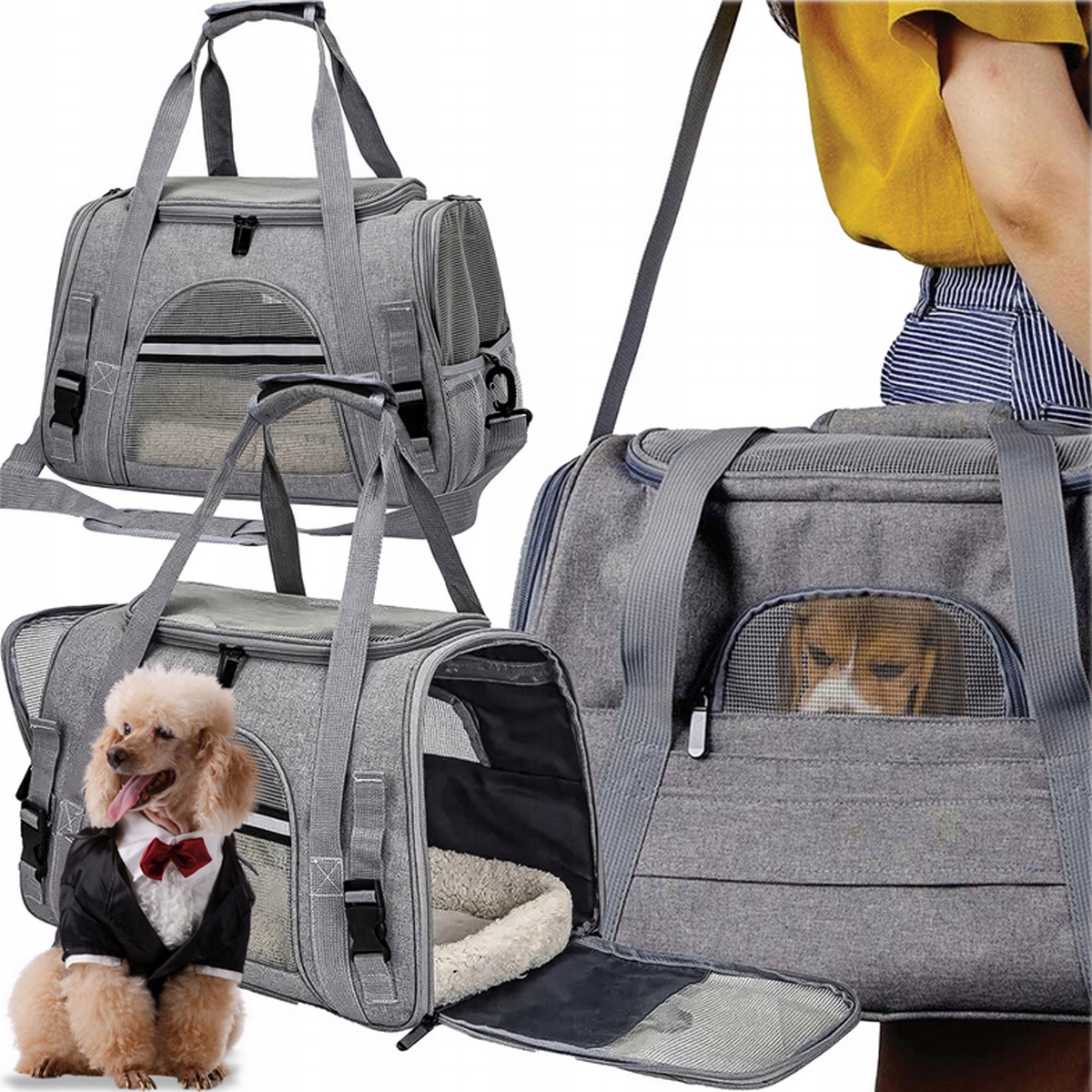 Levně Přepravka Pro Psa Kočku do auta Kotec na nošení Cestovní taška XXL