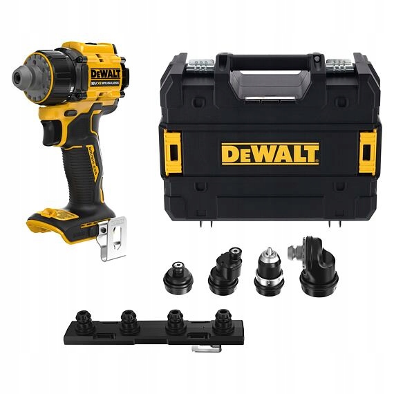 DeWalt DCD803NT aku bezuhlíková příklepová vrtačka a 4 výměnné hlavy 18V, 7