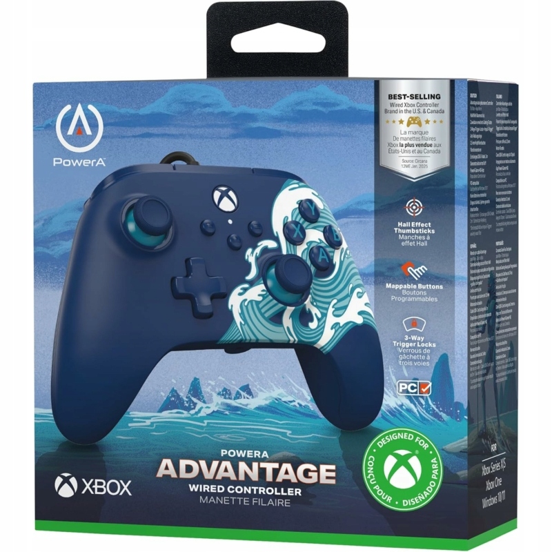 PowerA Advantage Wired, Kontroler przewodowy do Xbox Series X|S, Xbox One