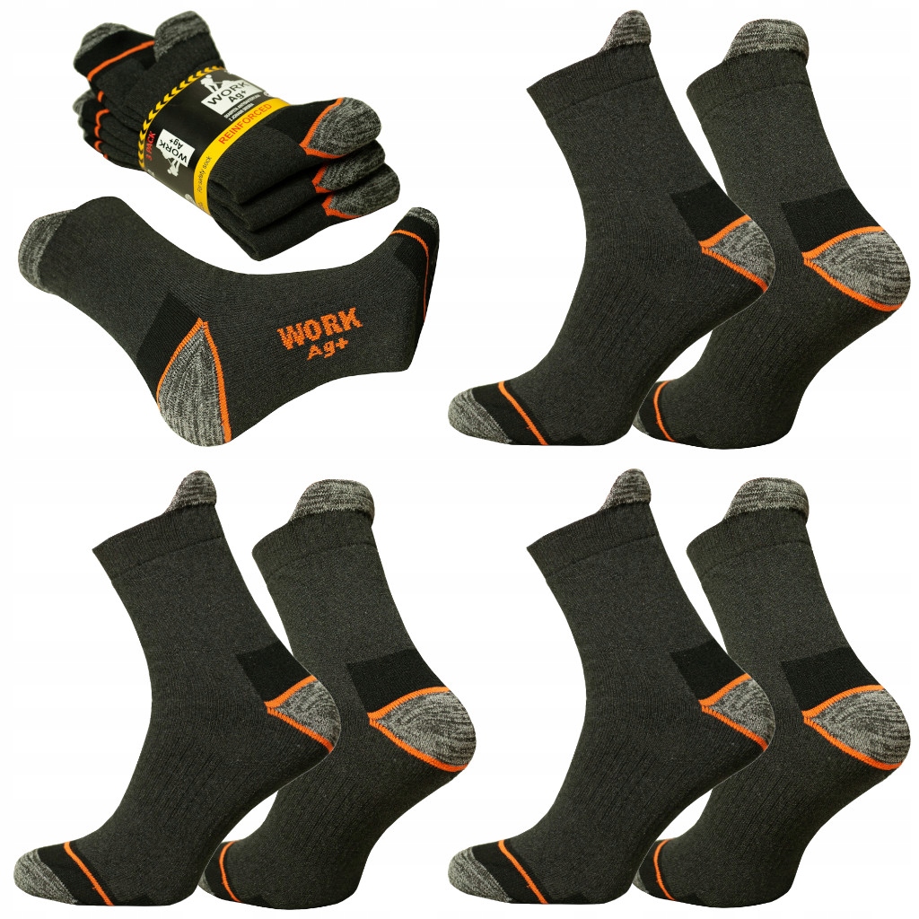 

3x Skarpety robocze frotte Antybakreryjne Work Ag+