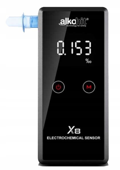 X8 Alkohit Elektrochemický Alkohol Tester s Kalibráciou