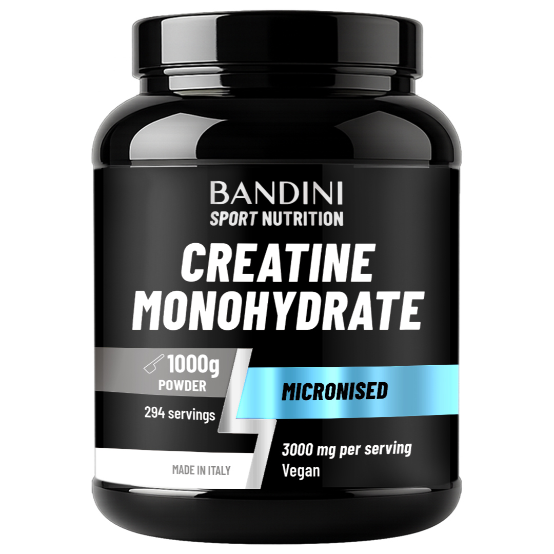 Kreatin monohydrát v prášku Bandini 1000 g Mikronizovaný kreatin 100% veganský