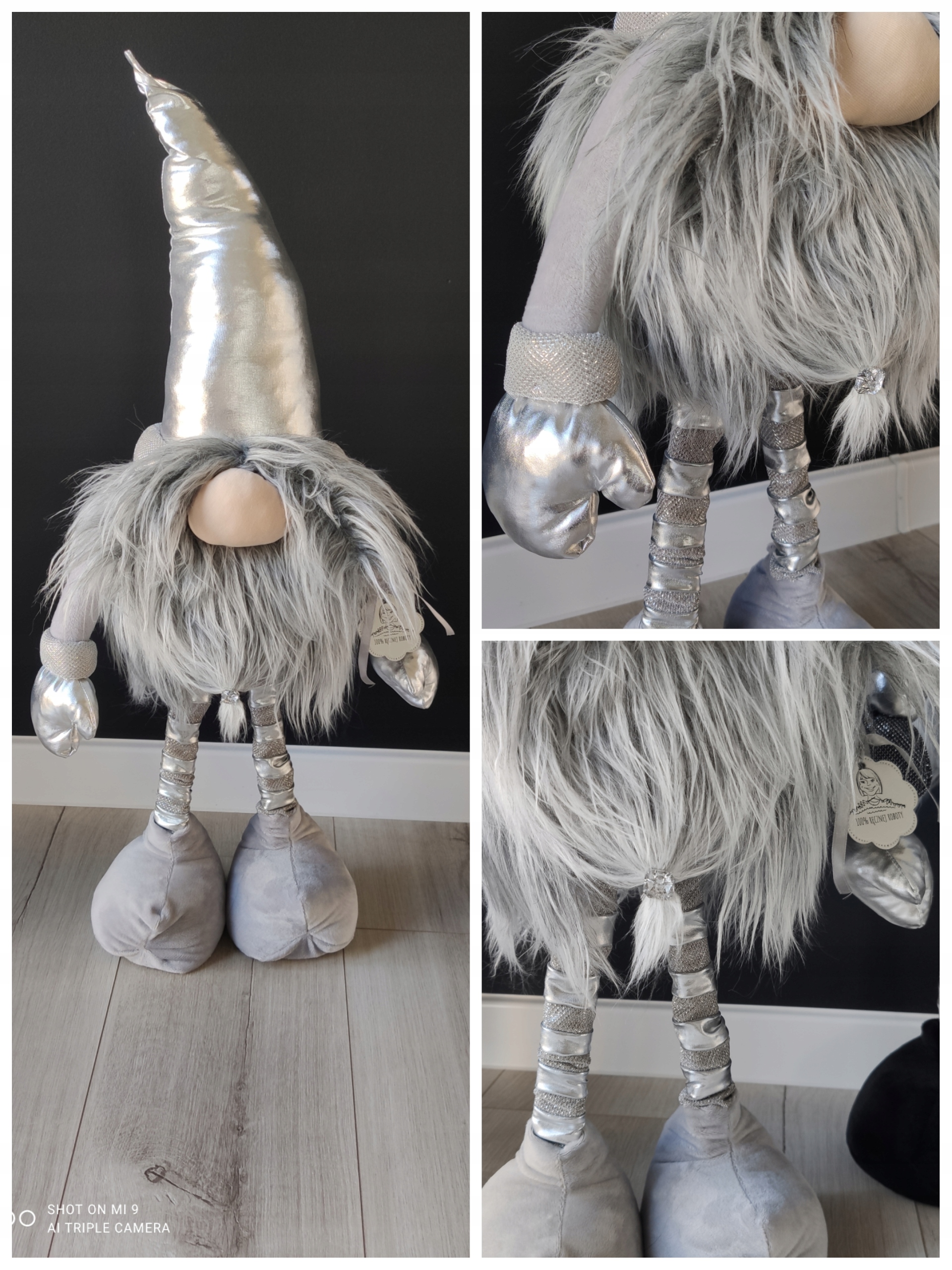 Futerko na brodę dla mikołaja skrzata krasnala elf Rodzaj materiału futro