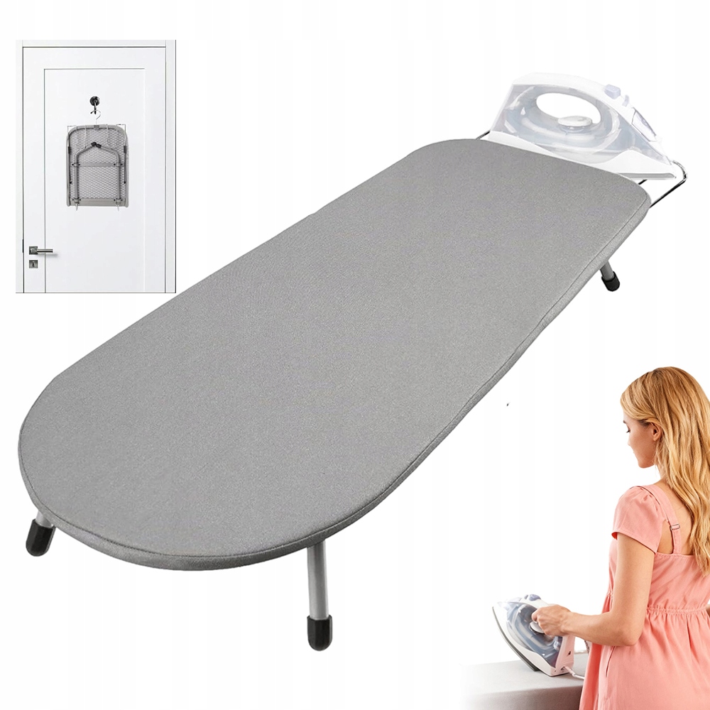 Levně Žehlicí Prkno Mini Skládací Lehké Šedé 83x31 cm S Držákem Na Žehličku