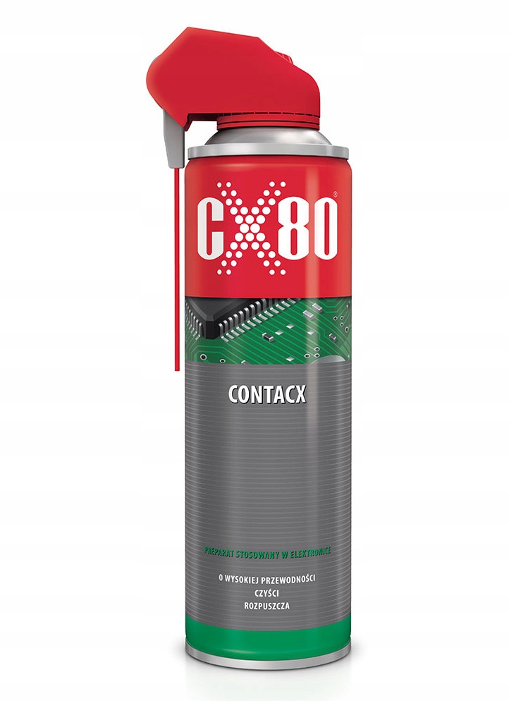 Spray Czyszczący Do Elektroniki Elektryki Styków CX80 Contacx 500ml Duo