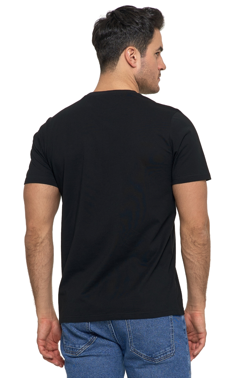 2x KOSZULKA MĘSKA CZARNA BAWEŁNA 100% T-SHIRT KLASYCZNY GŁADKI MORAJ 6XL Rozmiar 6XL