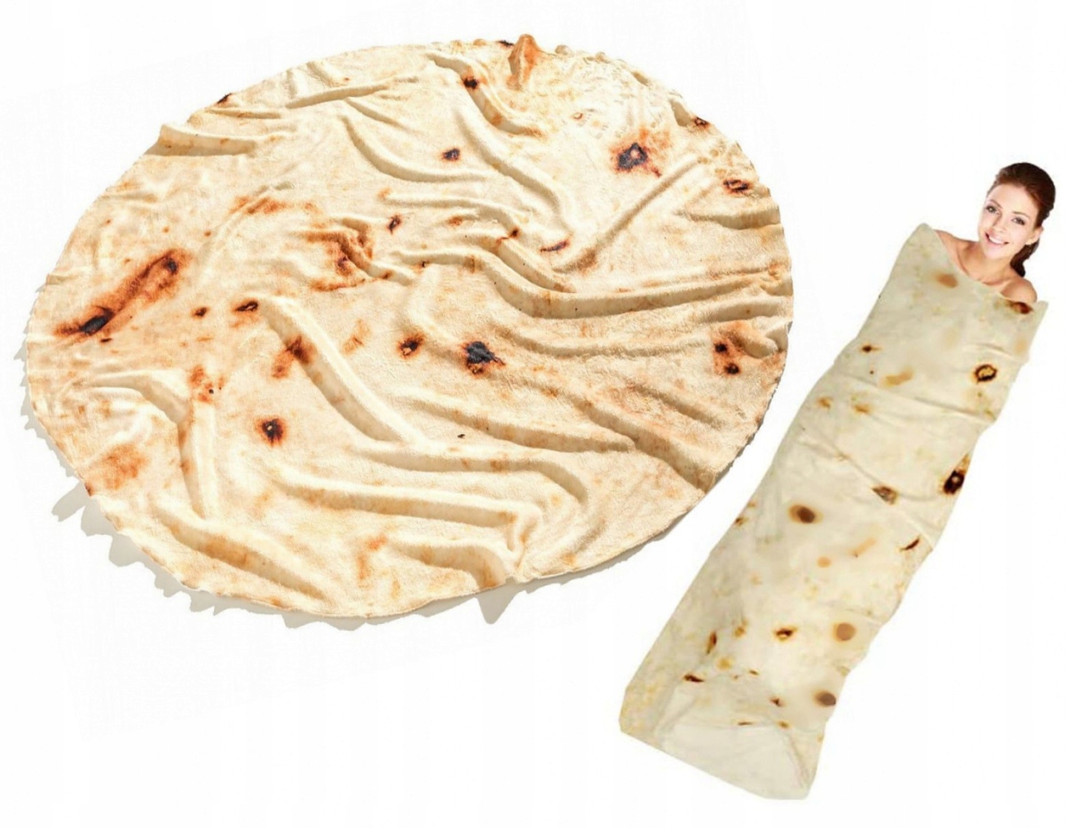 

Koc Tortilla Burrito Okrągły Narzuta Duży 180CM