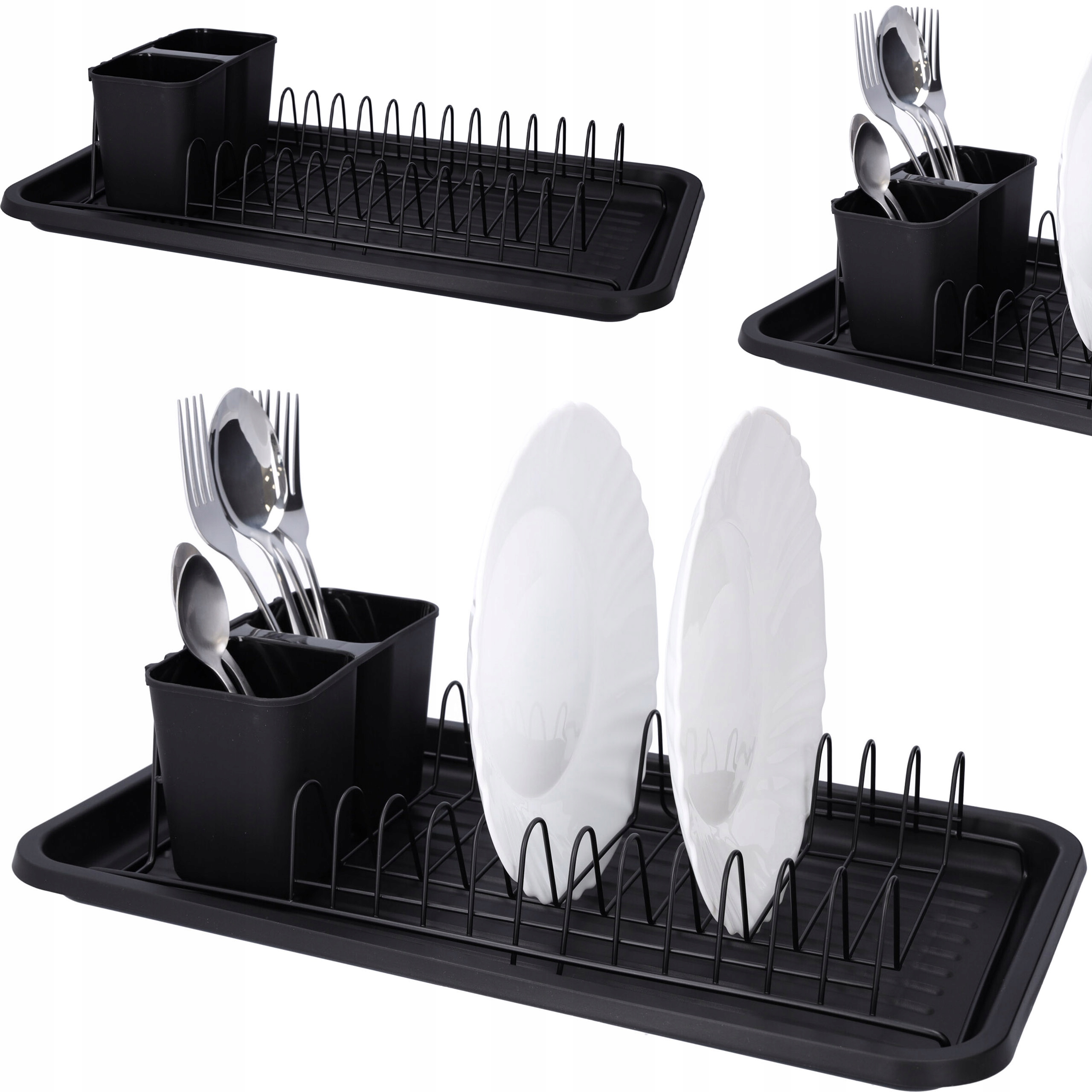 CZARNA SUSZARKA DO NACZYŃ OCIEKACZ OCIEKARKA