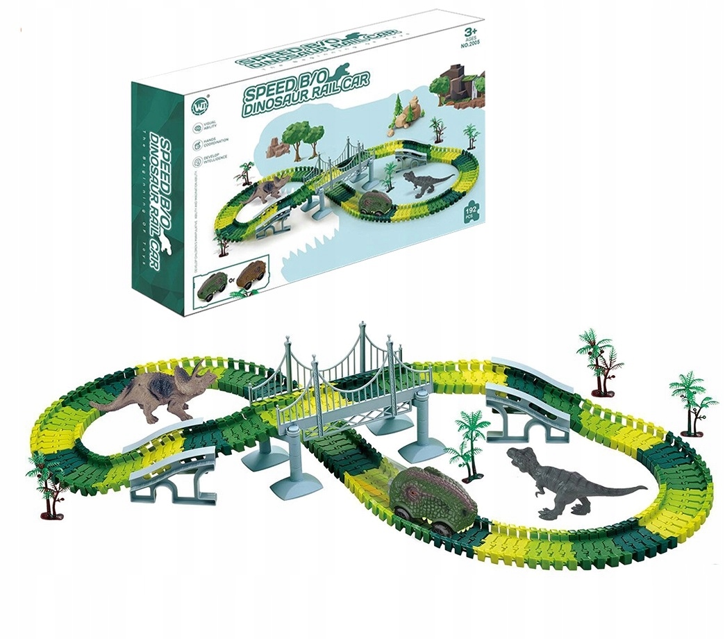 

Tor Wyścigowy Dinozaur XL Dino Park Autka 192 El.