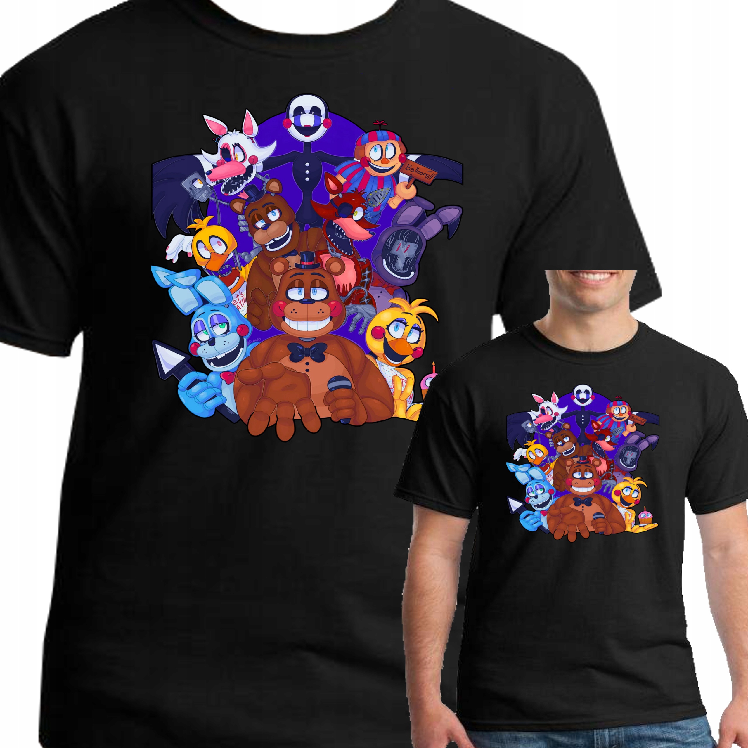 

Koszulka Five Nights Freddys Fnaf S Czarna 2088