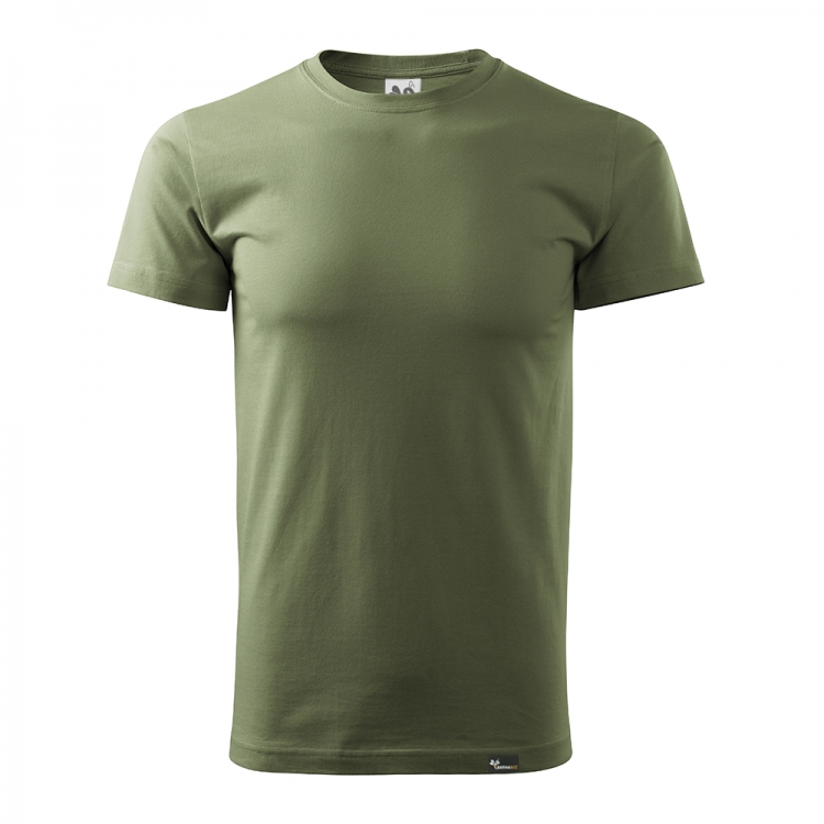 

KT00 L Koszulka bawełna t-shirt męska khaki
