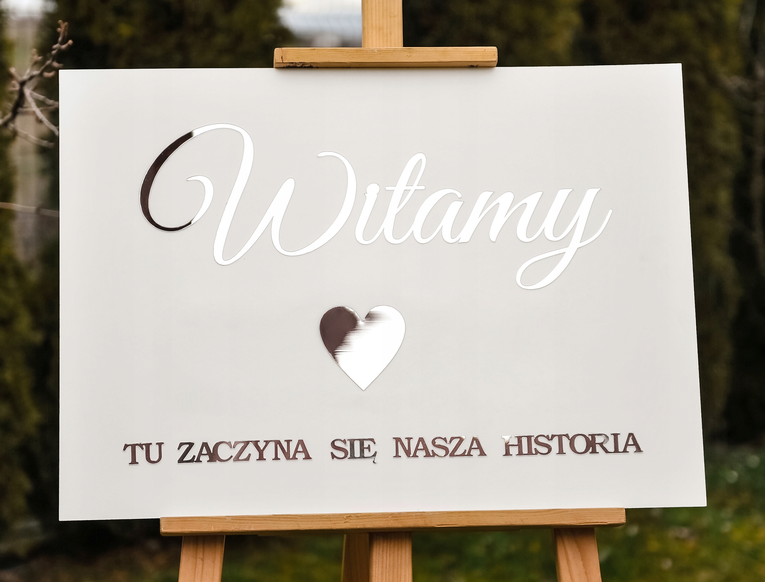 Tablica weselna na powitanie Ślub Wesele dekoracja TAB-2SS Marka Dekor Laser