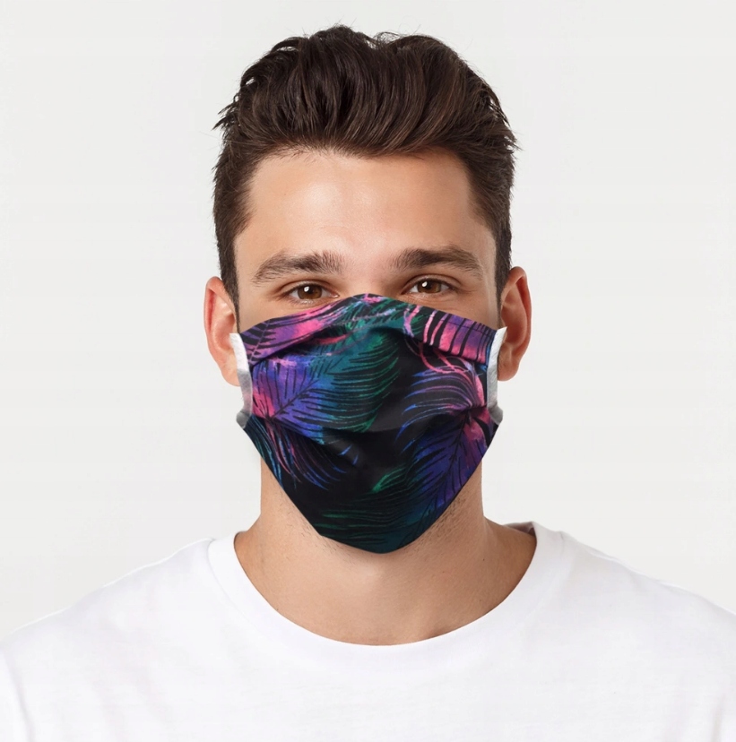 MASECZKA OCHRONNA BAWEŁNIANA KOLOROWA PIÓRA UNISEX