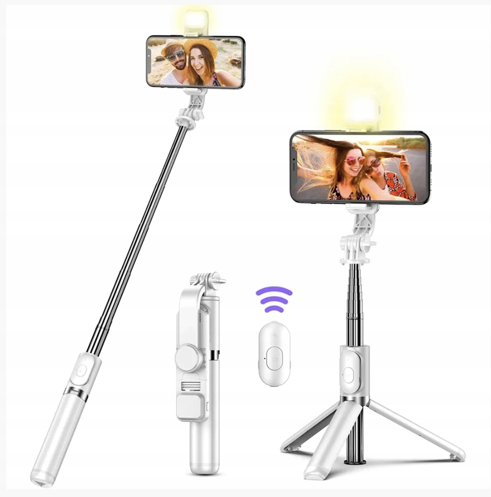 Selfie Tyč Stativová Tyč VP1 Pro+ S Led Lampou A Dálkovým Ovládáním