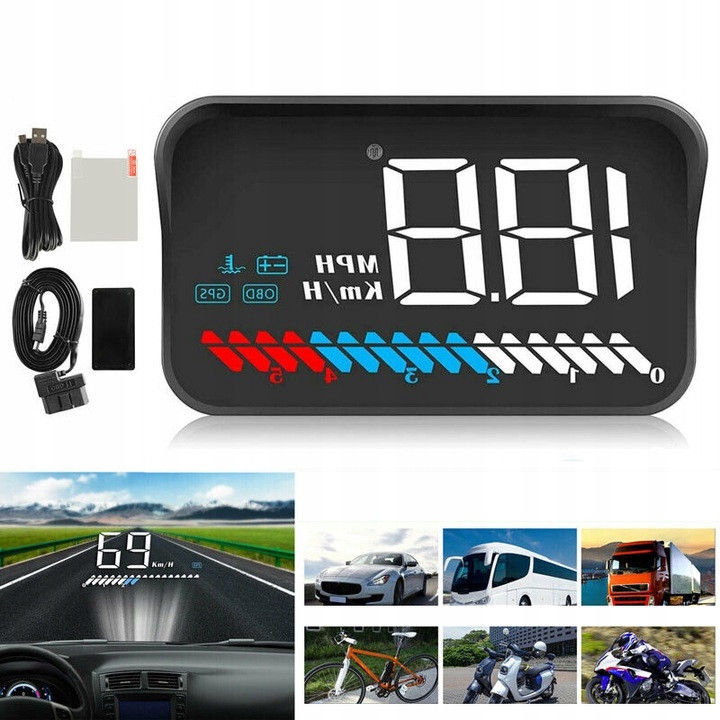 Head up Display OBD2 HUD GPS Windshield Projector za 139 zł z