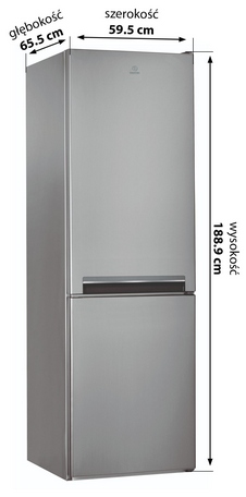 Lodówka INDESIT LI8 S2E X 188.9cm Srebrna Low Frost LED 333 l Zamrażarka Model LI8 S2E X