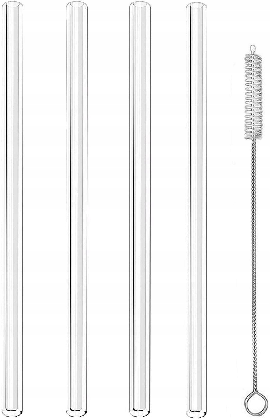 

Słomki Szklane Grube Rurki Do Picia Eko 4 szt