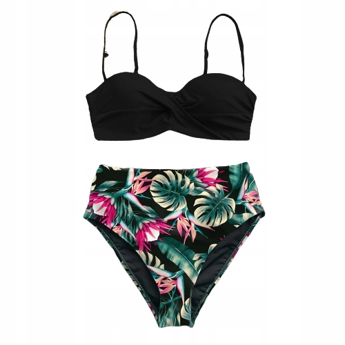 DWUCZĘŚCIOWY strój kąpielowy wysoki stan S (S112)