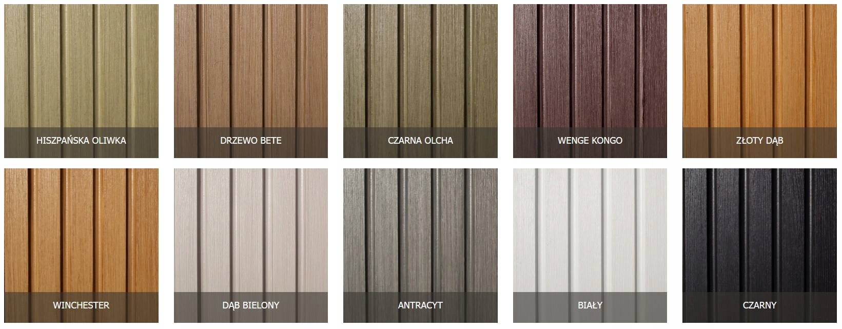 Lamele Ryfle Greinplast panel elewacyjny PRÓBKA Długość (cm) 40