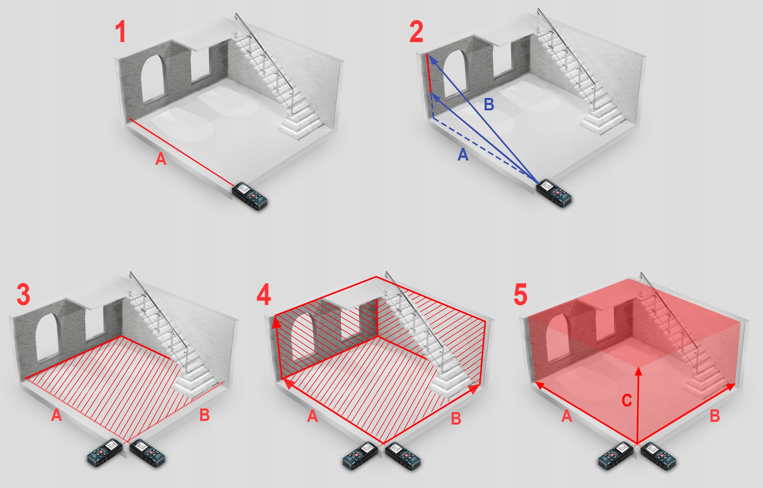 DALMIERZ LASEROWY >>60m<< KĄTOMIERZ CYFROWY MIERNIK POZIOMICA HUMBERG Maksymalny zasięg 61-100 m