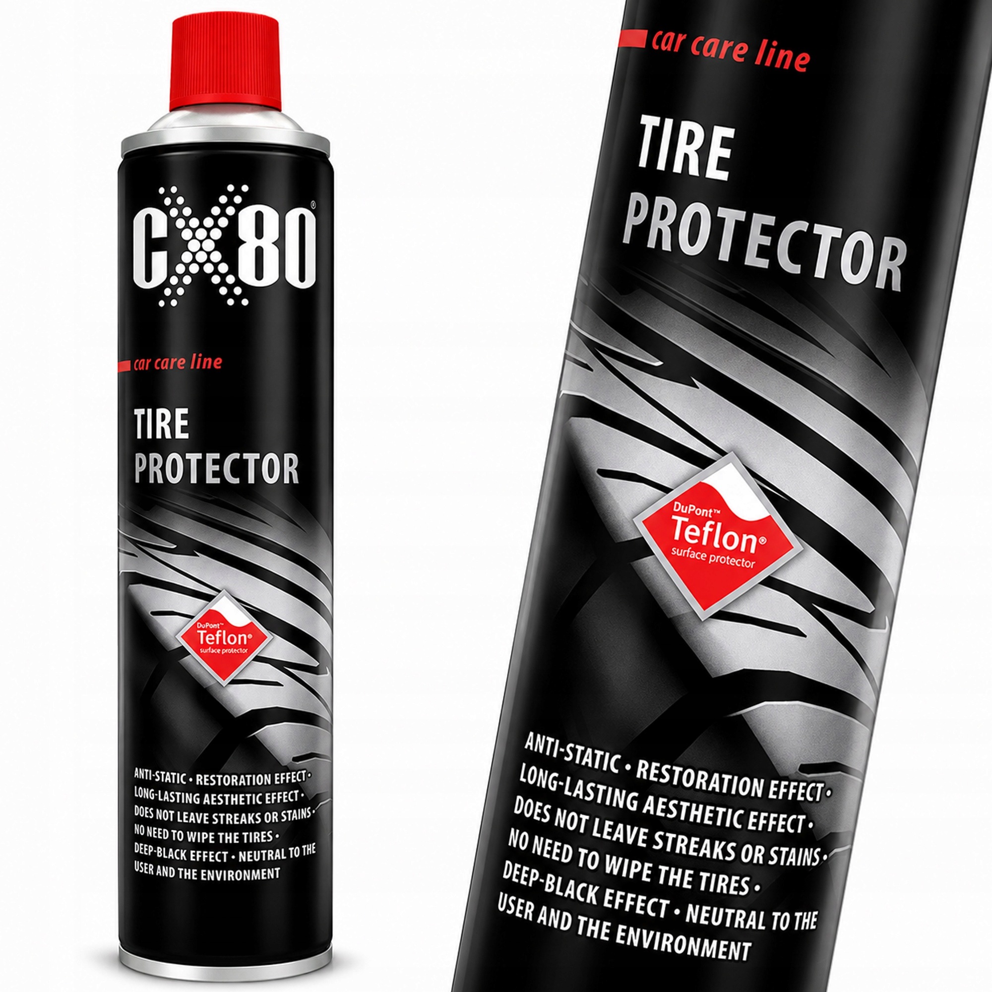 Preparat Do Pielęgnacji Opon Czarna Opona CX-80 Tire Protector Spray 600 ML
