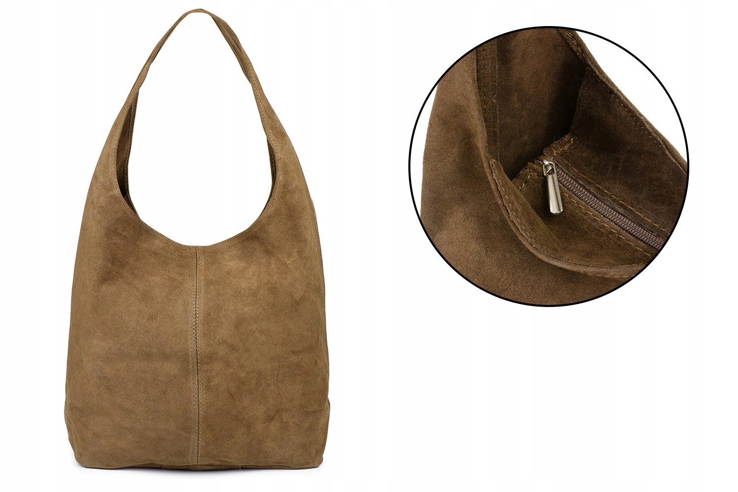 Dámská kožená kabelka velká shopperka klasická prostorná A4 do práce školy