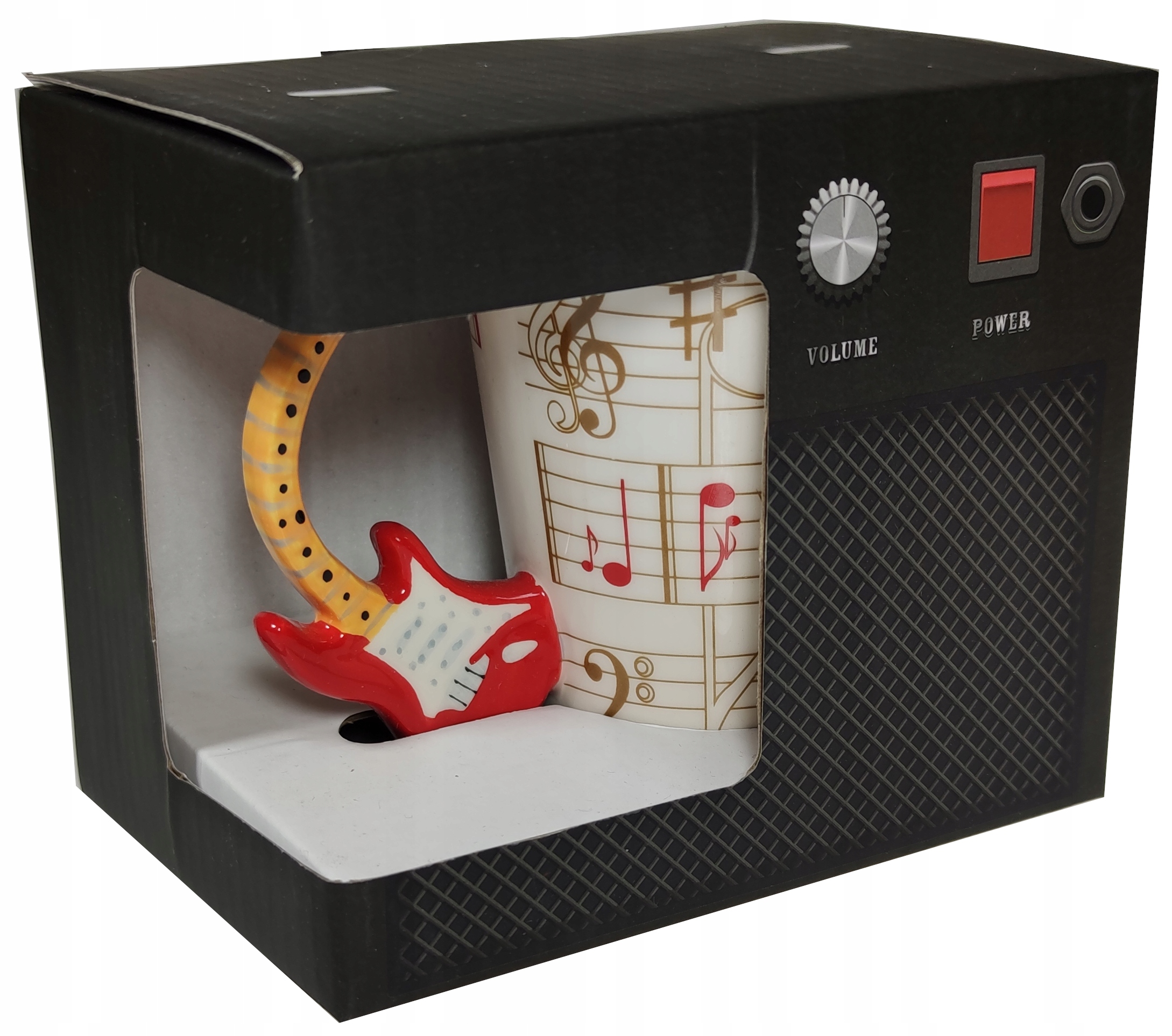 

Kubek Muzyczny Gitara Czerwona nuty muzyka