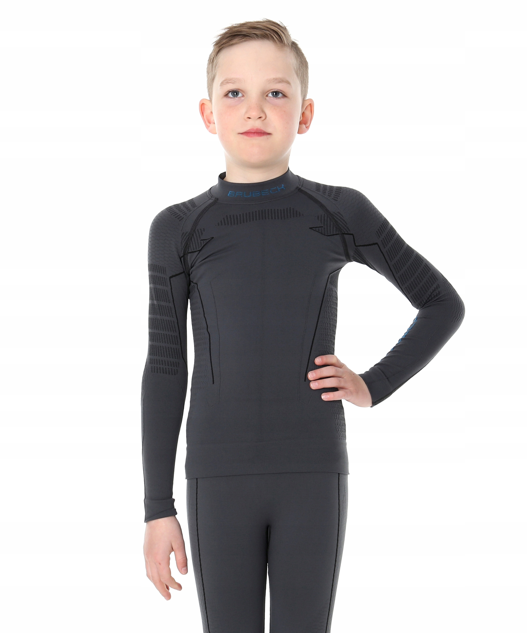 BRUBECK THERMO JUNIOR BLUZA BIELIZNA KOSZULKA TERMOAKTYWNA 140/146 Rękaw długi rękaw