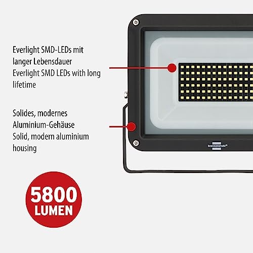 BRENNENSTUHL JARO 7060 Reflektor LED Zewnętrzny Aluminiowy 50W IP65 5800lm — miniatura 3