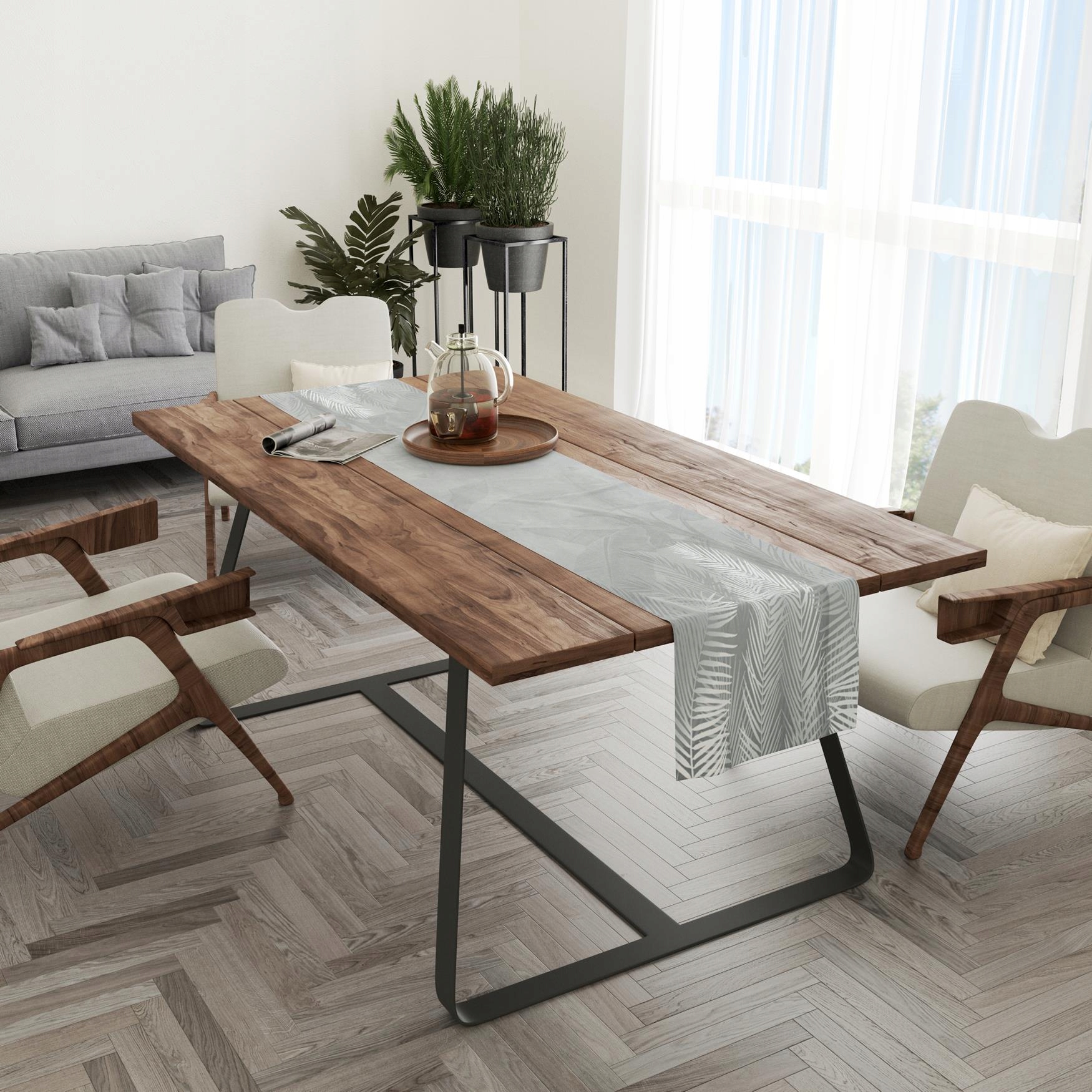 BIEŻNIK OBRUS NA STÓŁ MATOWY GŁADKI 40x180 176 Kolor wielokolorowy