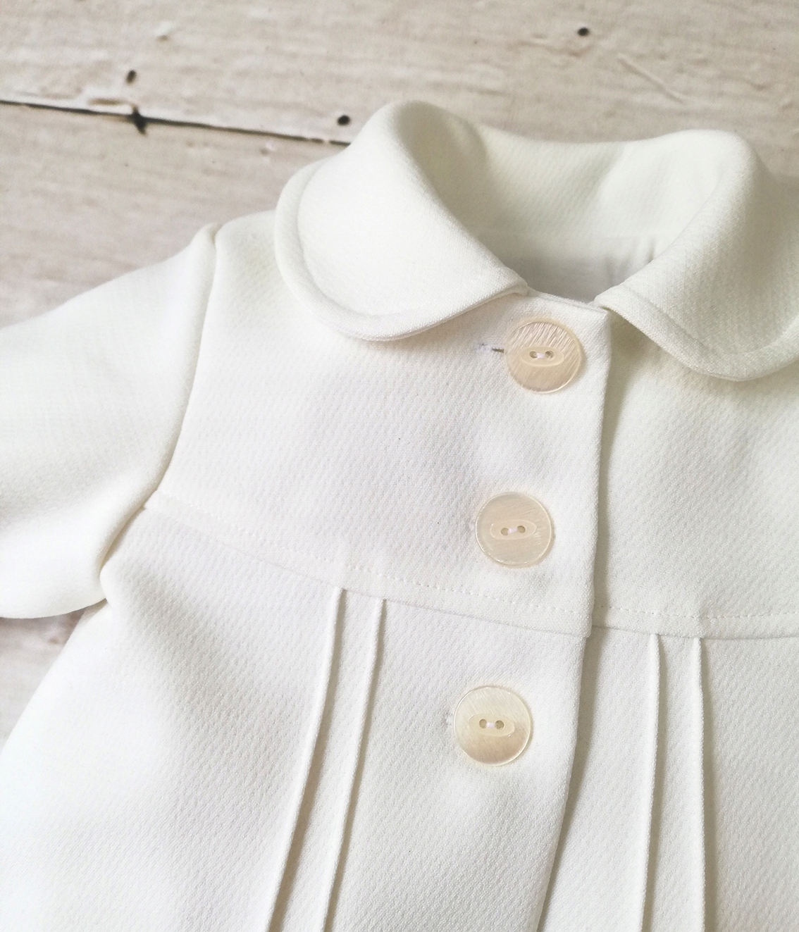 płaszczyk dziewczęcy ecru NELI roz 80 Rozmiar 80