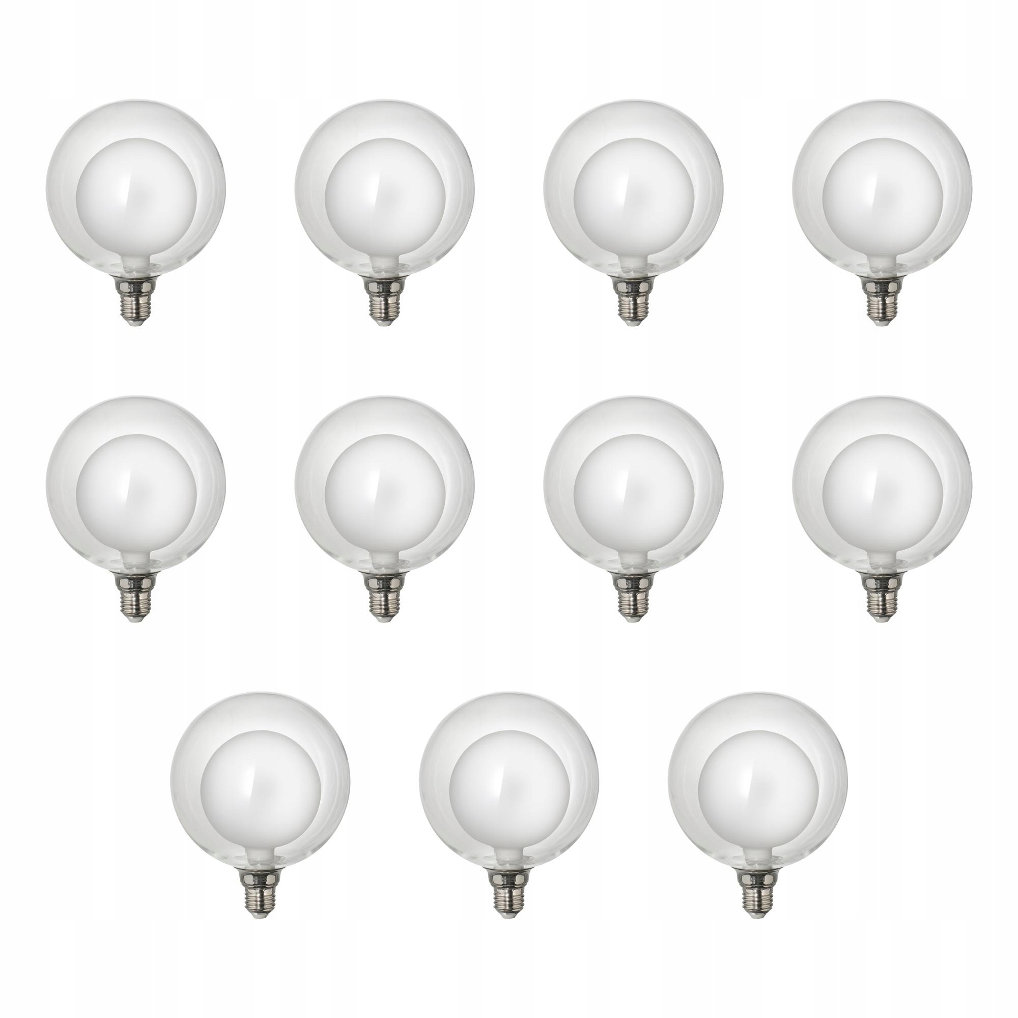 11 ks Led žárovka E27 200lm 2200K Kula Sklo 150 mm Dekorativní