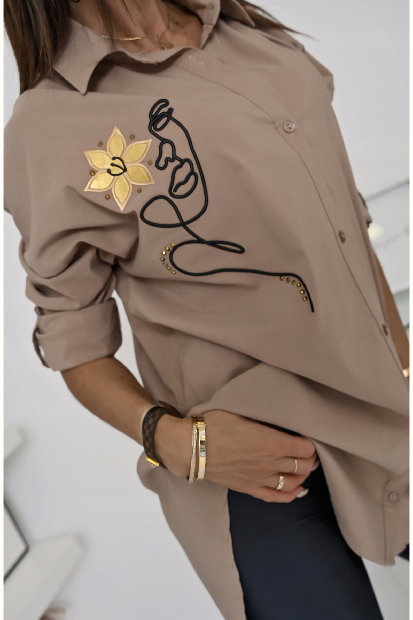 CASUALOWA KOSZULA OVERSIZE EMMELINE! WZ.9 XL Rozmiar XL